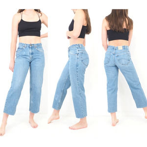 90s Vintage Lee Boyfriend Jeans Mid Rise Cropped Straight Leg Women's‎ Size 4